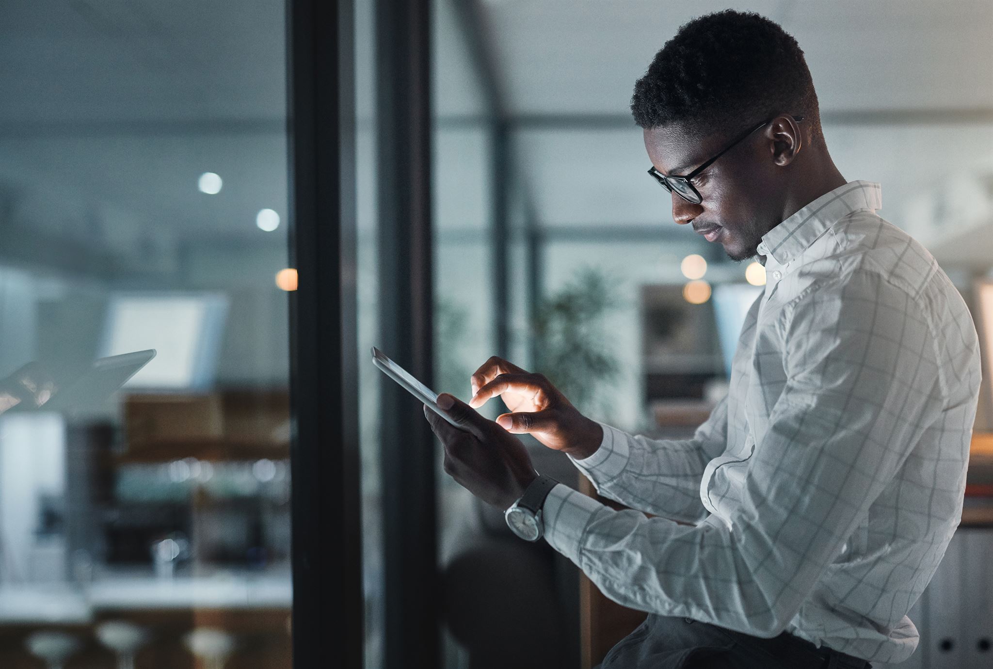 Man-using-digital-tablet